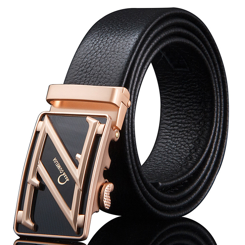 First Layer Leather Belt Men Automatic Leather Buckle Business Gifts Boys Belt Men Jeans Strap Factory Wholesale