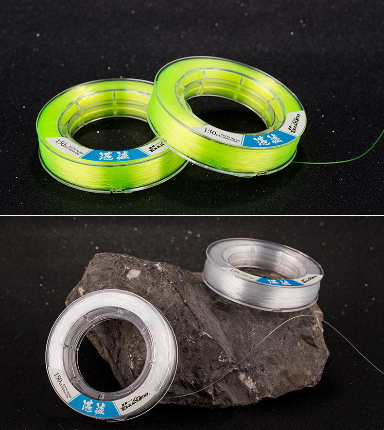 德岛150米原丝鱼线超强尼龙线 台钓渔线竞技钓鱼线耐磨线抗卷单丝