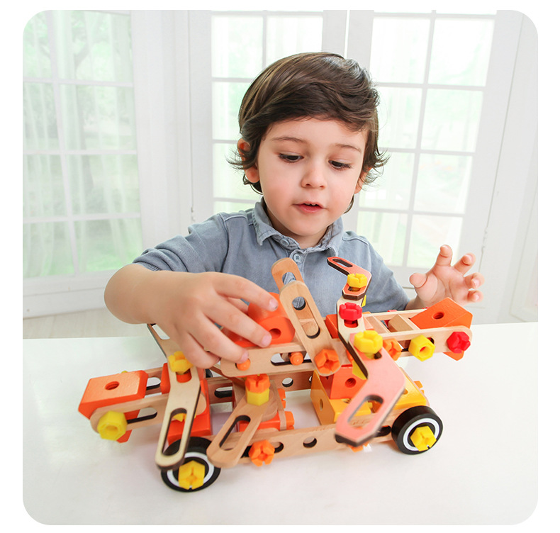 木玩世家儿童积木拼装玩具益智3-6周岁男孩子7-8消防9-10飞机模型