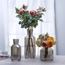 碧轩工艺品简约现代镀浅镍摆件花瓶创意小花瓶客厅水培花饰品