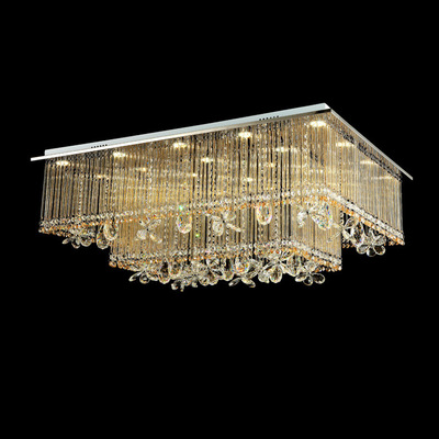 吸顶灯客厅长方形水晶灯大气餐厅灯卧室灯温馨变色简约led灯具