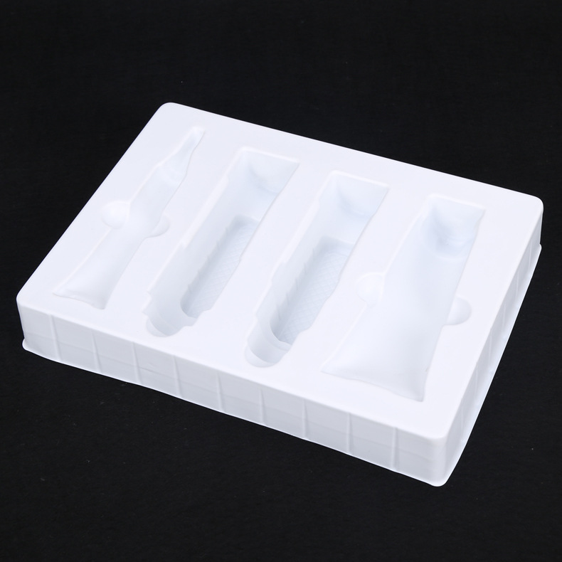 塑料制品加工 ps白色内衬,化妆品内托 植绒内托