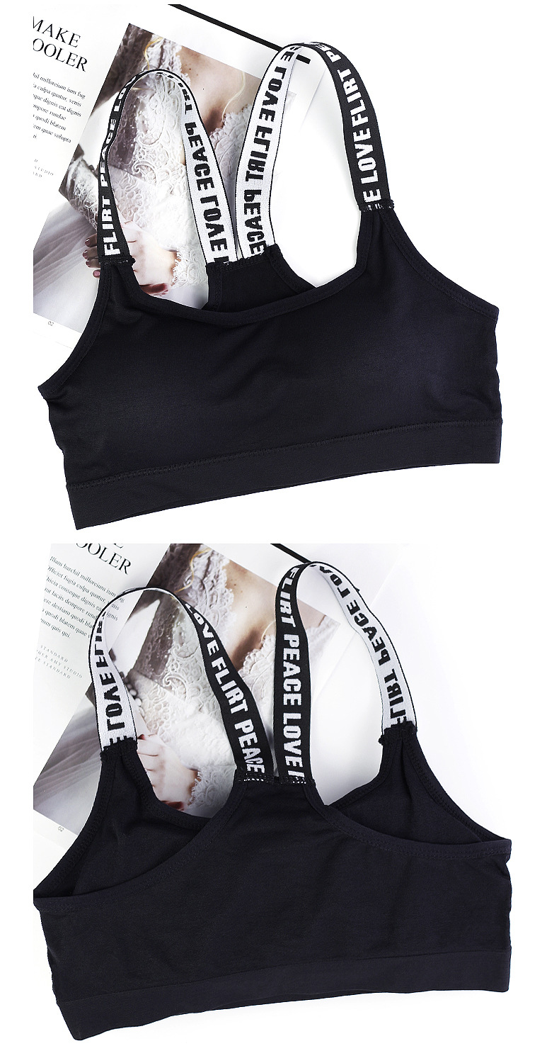 字母吊带无缝裹胸带胸垫学生美背运动抹胸女士打底内衣女背心文胸