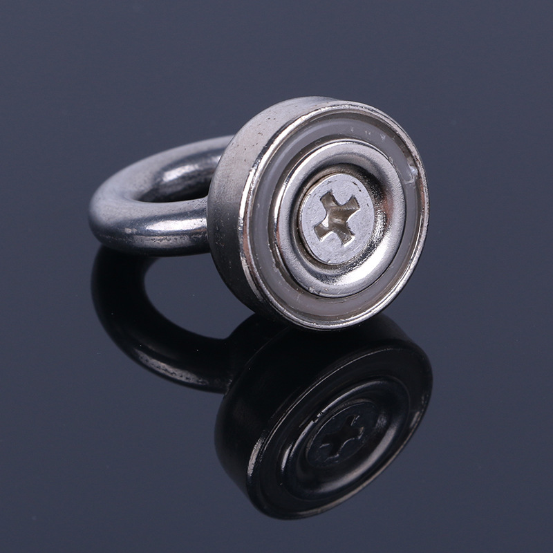 厂家销售多规格强磁打捞器 吊环圆形强力打捞器磁铁 强吸力锅磁