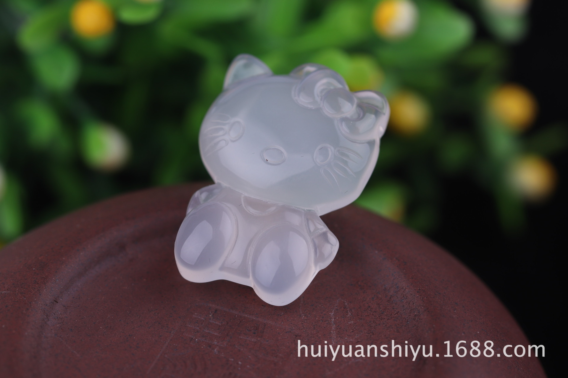 纯天然正品玉髓玛瑙hello kitty吊坠玉石玉器卡通人物凯啼猫挂件