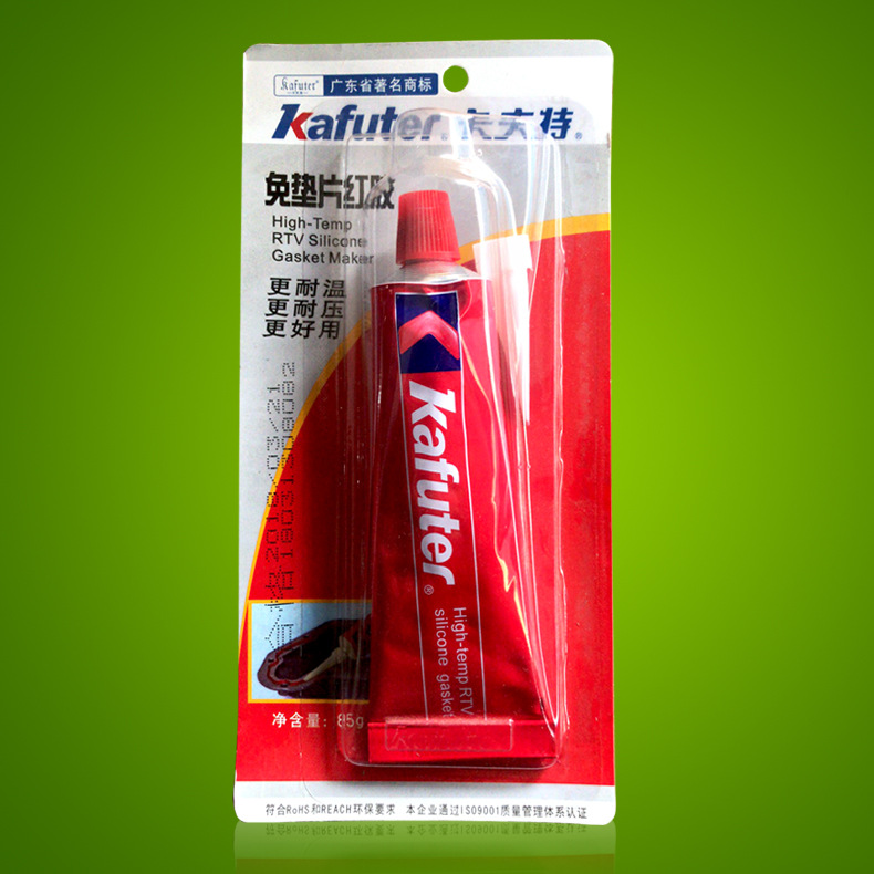卡夫特硅酮免垫片红胶 85g高温耐压免垫密封胶 k-383升级版胶水