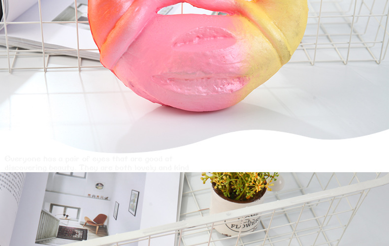 慢回弹仿真面包模型 柔软挤压发泄玩具 彩虹牛角包减压树脂工艺品