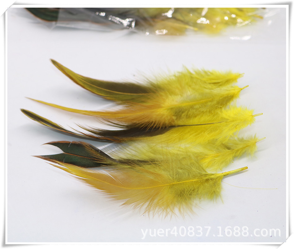 厂家直销公鸡毛紫泳鸡毛50根一包现货服装辅料diy公鸡尾毛紫永毛