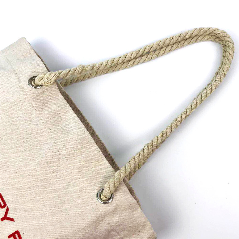 棉布袋-定做粗绳手提帆布袋创意手提广告购物袋棉布印花手挽袋定制log