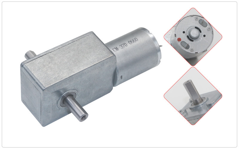 新品jgy370双出轴马达 自锁力强轮涡轮蜗杆6v 12v24v直流减速电机