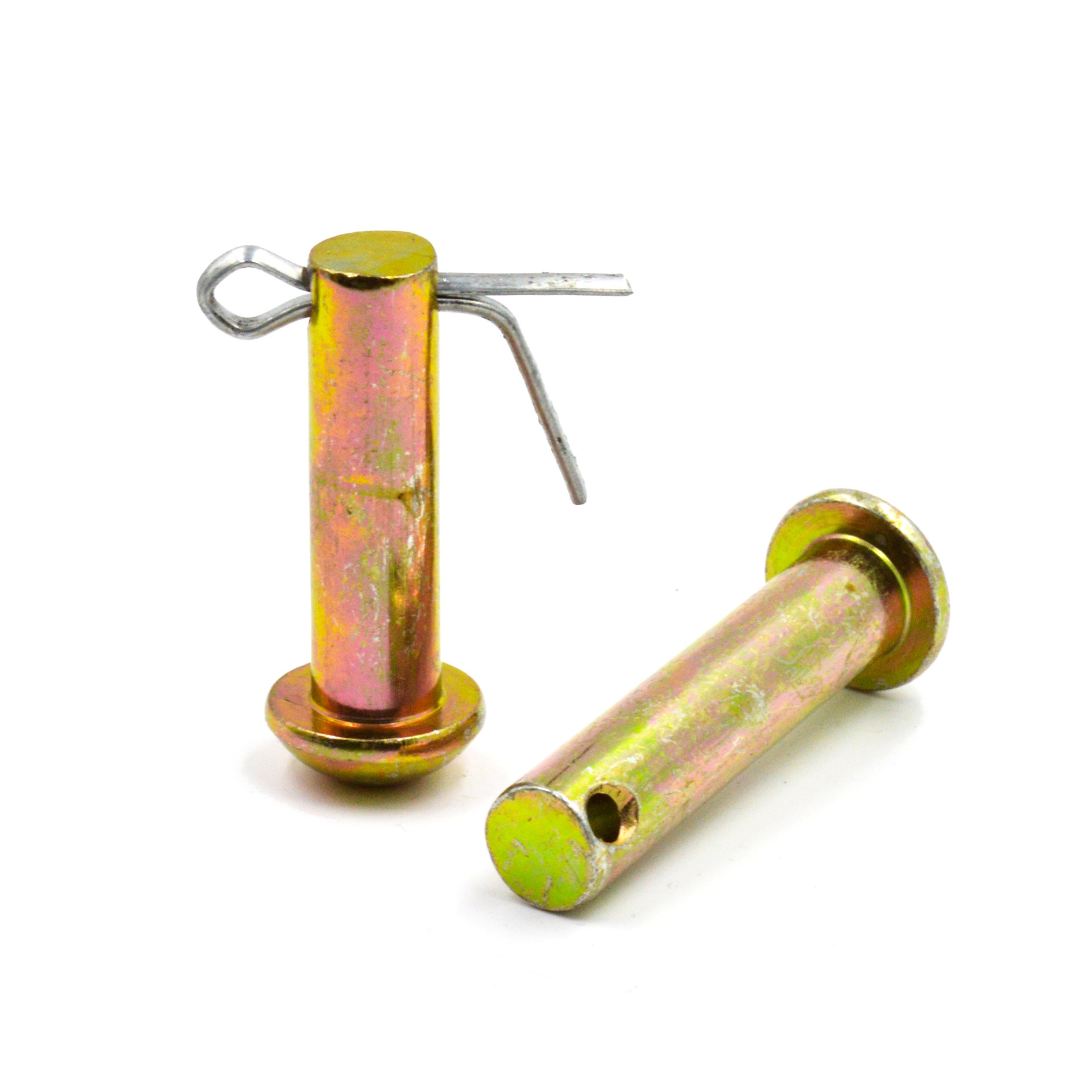 半圆销轴 铁镀五彩锌销轴 带孔 可非标定制 厂家直销 质量优