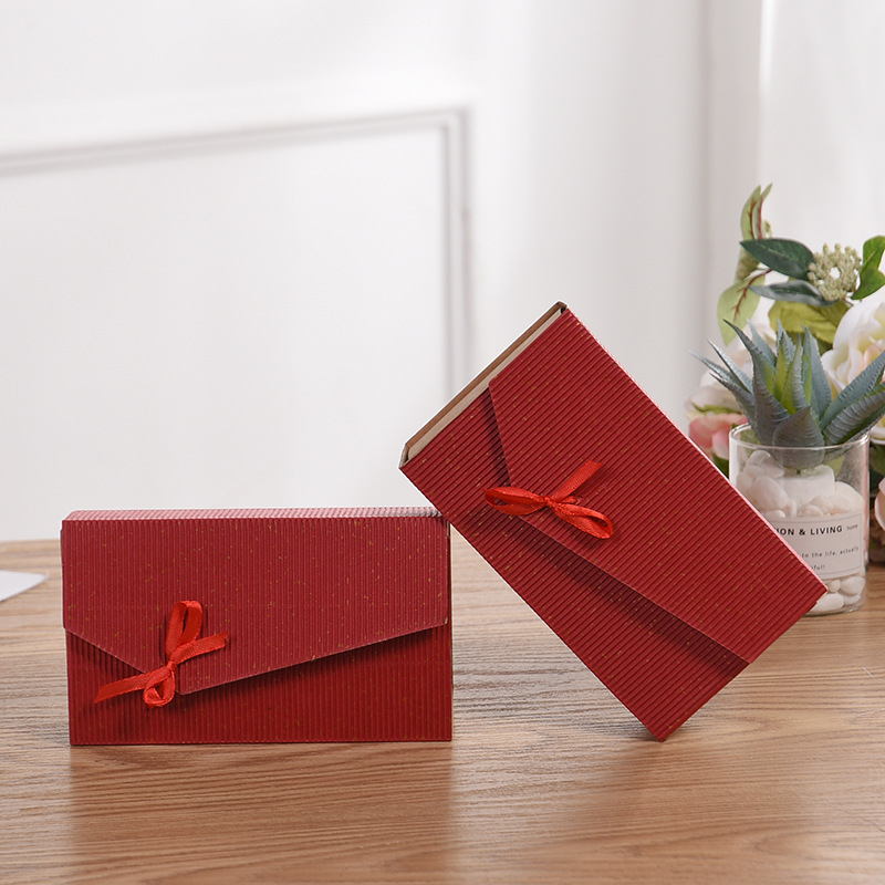 Red Corrugated Gift Packaging Box Printed Drawer Carton Exquisite Clothing Gift Box Wholesale