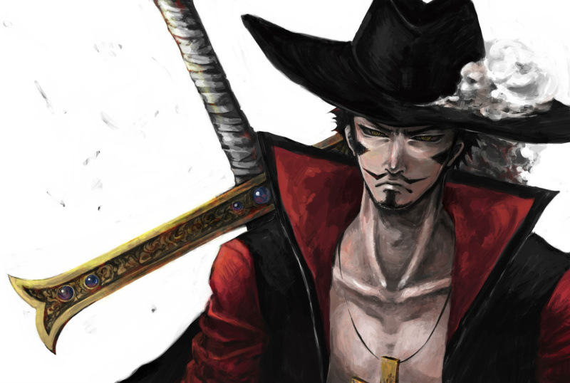 海贼王鹰眼刀黑刀夜鹰眼 七武海鹰眼的刀 夜鹰眼米霍克cos未开刃