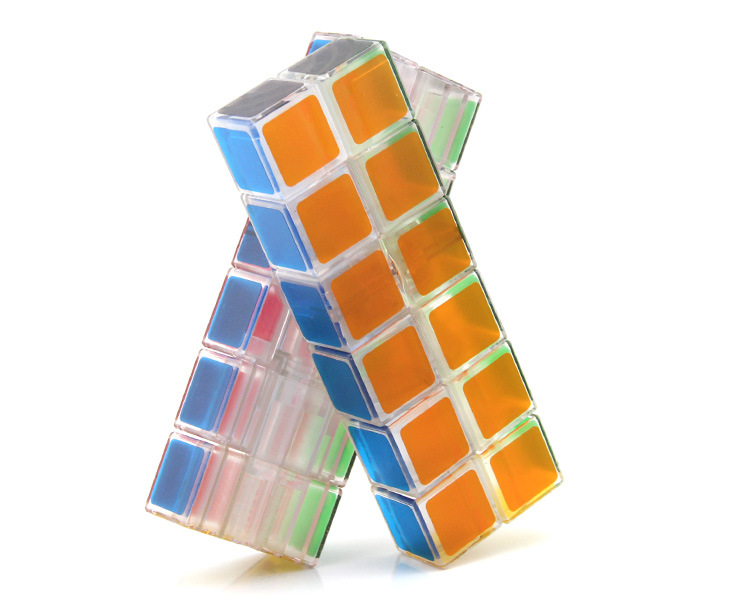 智力乐园ic226立方体魔方2号 顺滑异形六色长方体益智魔方