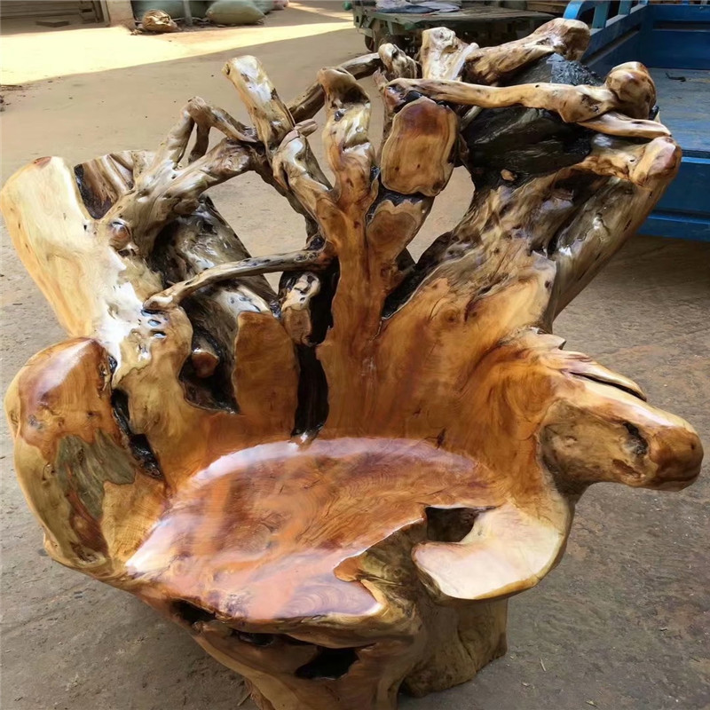 根雕茶几整体树根茶海茶台茶桌靠背椅子枣木实木凳子崖柏茶台墩子运费