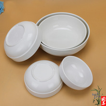 纯白色酱料碗 汤面碗米饭粥碗 直边防烫小吃仿瓷餐具密胺日韩式碗