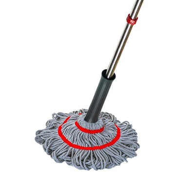 茶花旋转免手洗家用懒人拧水拖挤水拖把4713