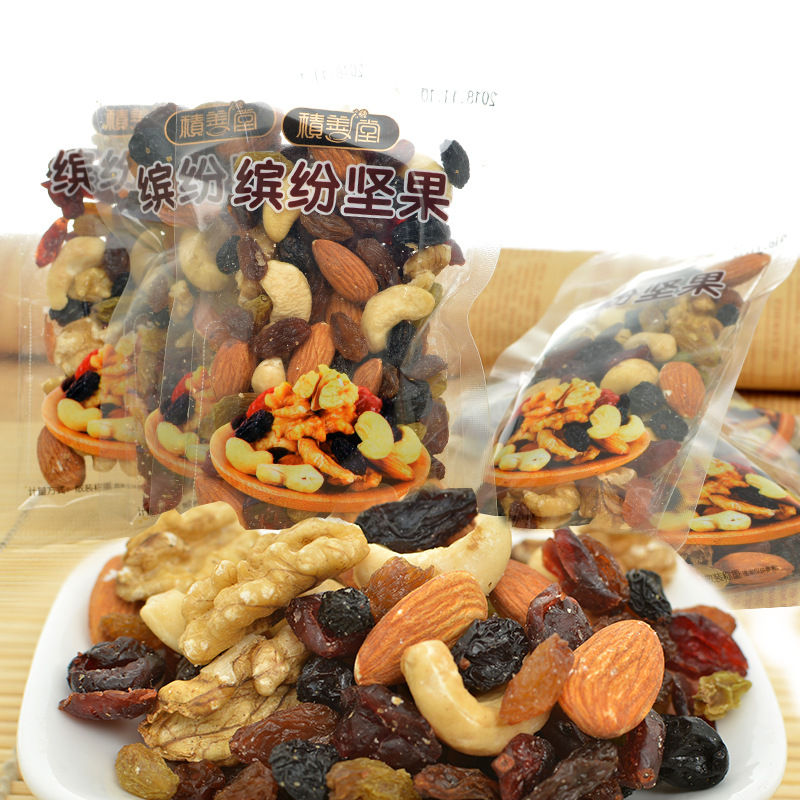 积善堂缤纷坚果5斤/袋巴旦木仁腰果仁核桃仁黑加仑红提干蔓越莓干