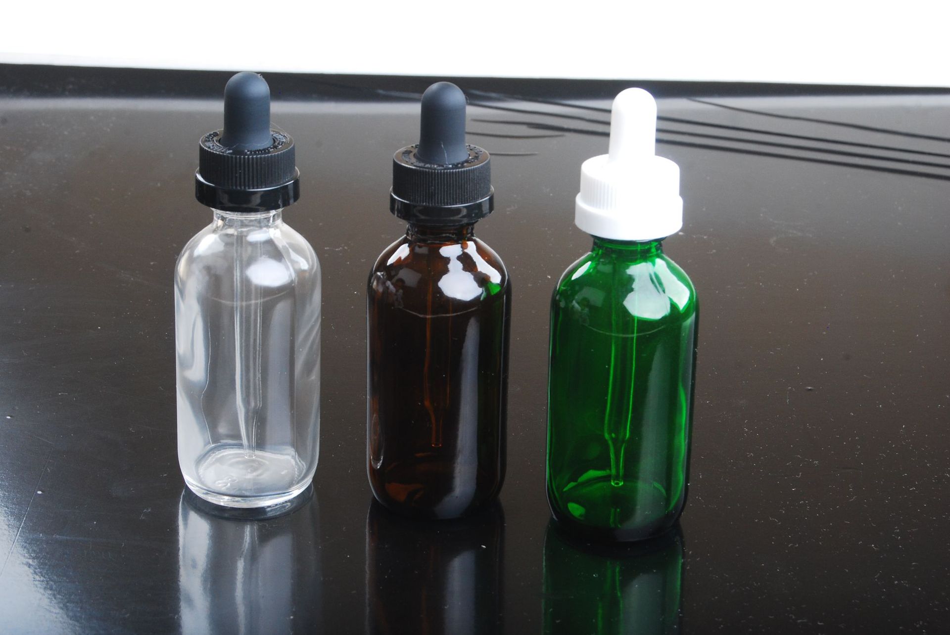 60毫升美版波士顿玻璃烟油瓶精油瓶白蓝棕绿多色可选