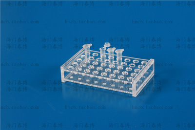 5ml有机玻璃离心管架pcr管架ep管架 40孔亚克力试管架 孔径8mm
