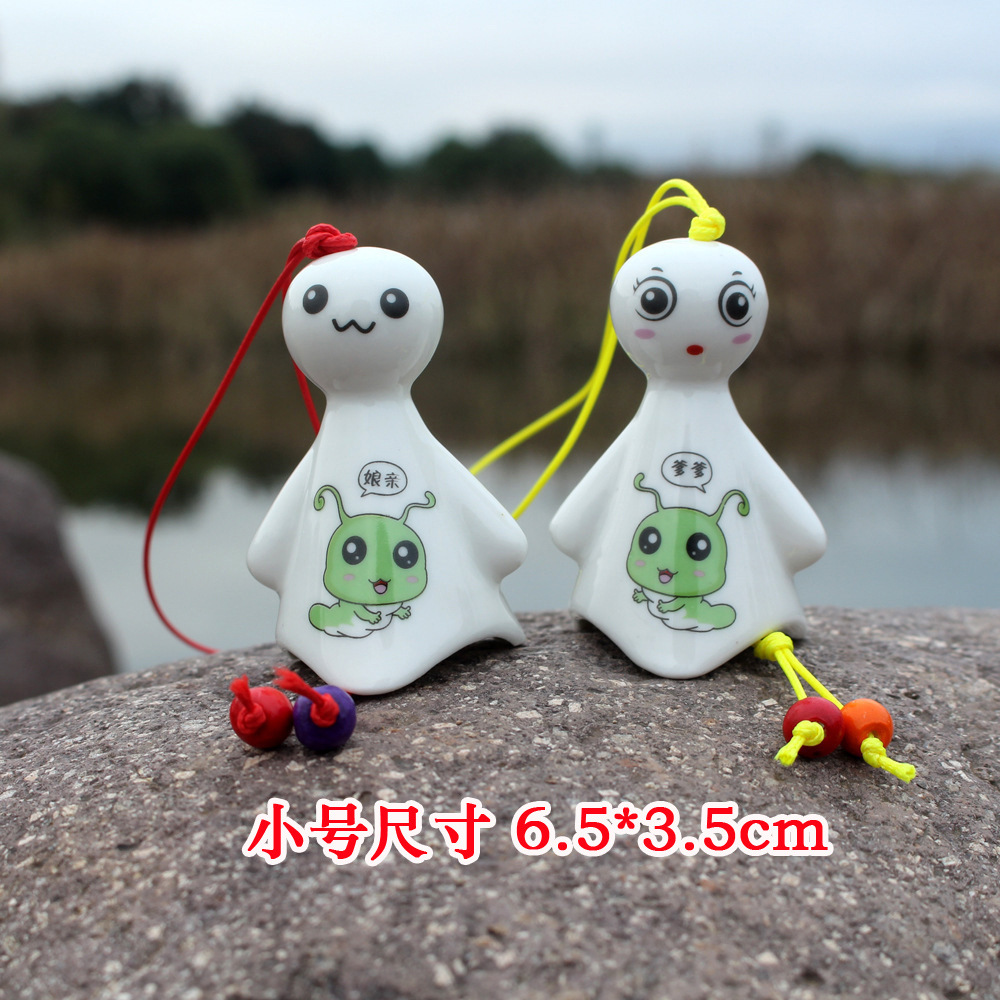 日式萌物卡通一休哥公仔 陶瓷风铃 小号晴天娃娃挂件 diy挂饰门饰