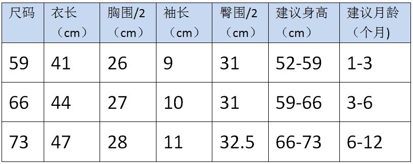 夏款短袖连体衣尺码