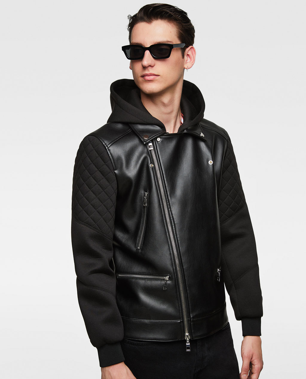 男装 仿皮骑士款夹克外套