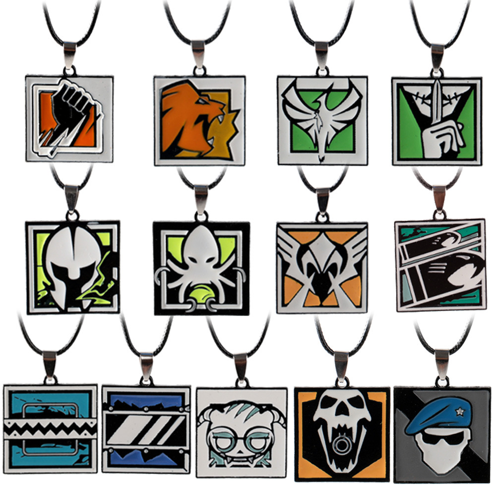 速卖通wish热销 游戏周边干员r6系列金属项链 学生挂件新品批发