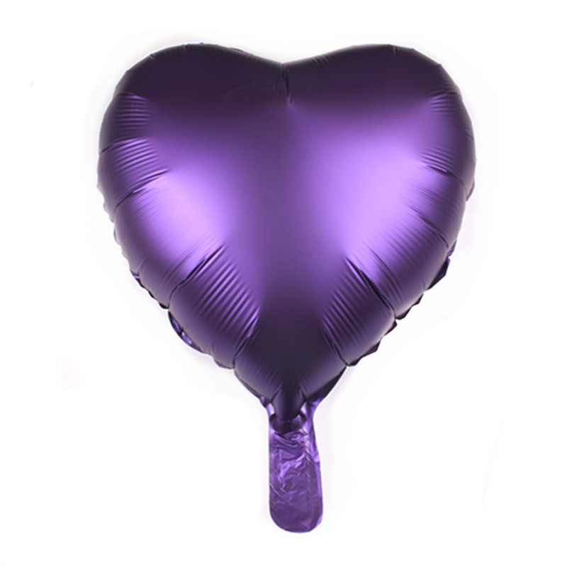 New 18-Inch Heart-Shaped Aluminum Balloon Metallic Aluminum Foil Balloon Wedding Party Holiday Layout Balloon Wholesale