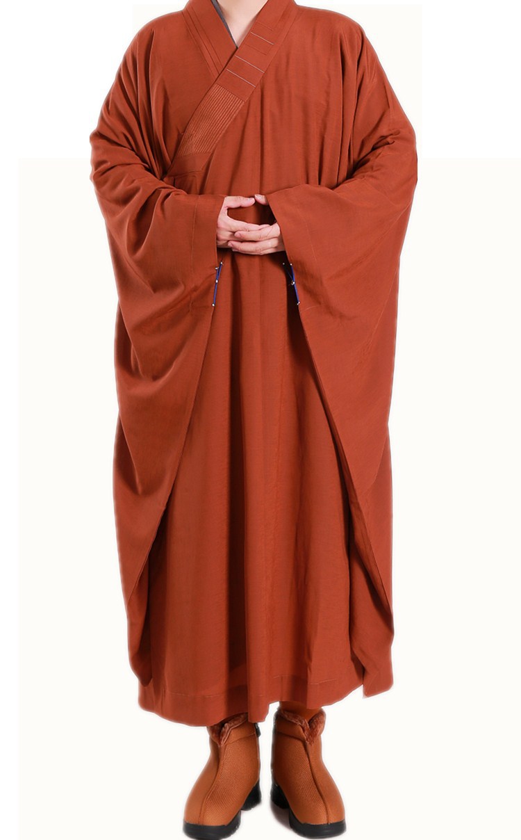 弘通广袖海青僧服男居士服姜土黄色宽袖海清僧衣佛教男女款