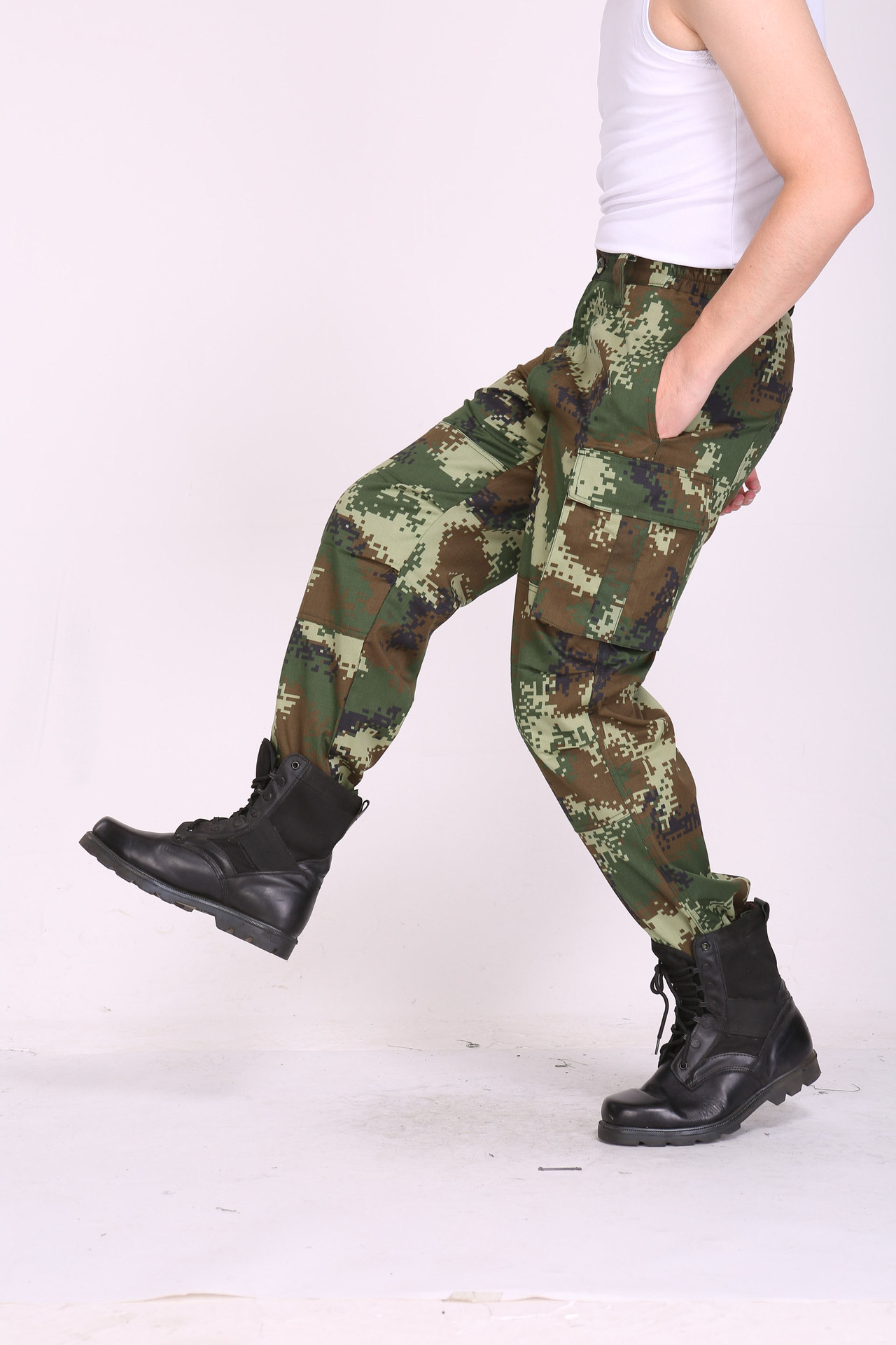 批发07武款迷彩裤子户外军迷消防夏迷彩作训裤正品静电丝迷彩单裤