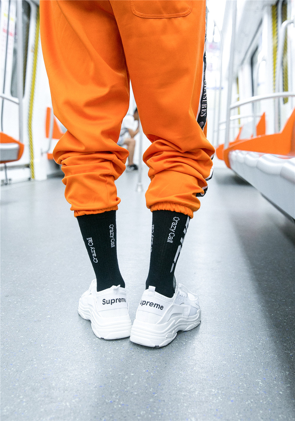 2018秋冬新款方程式标全棉中性男女街头运动潮袜滑板袜中筒袜子