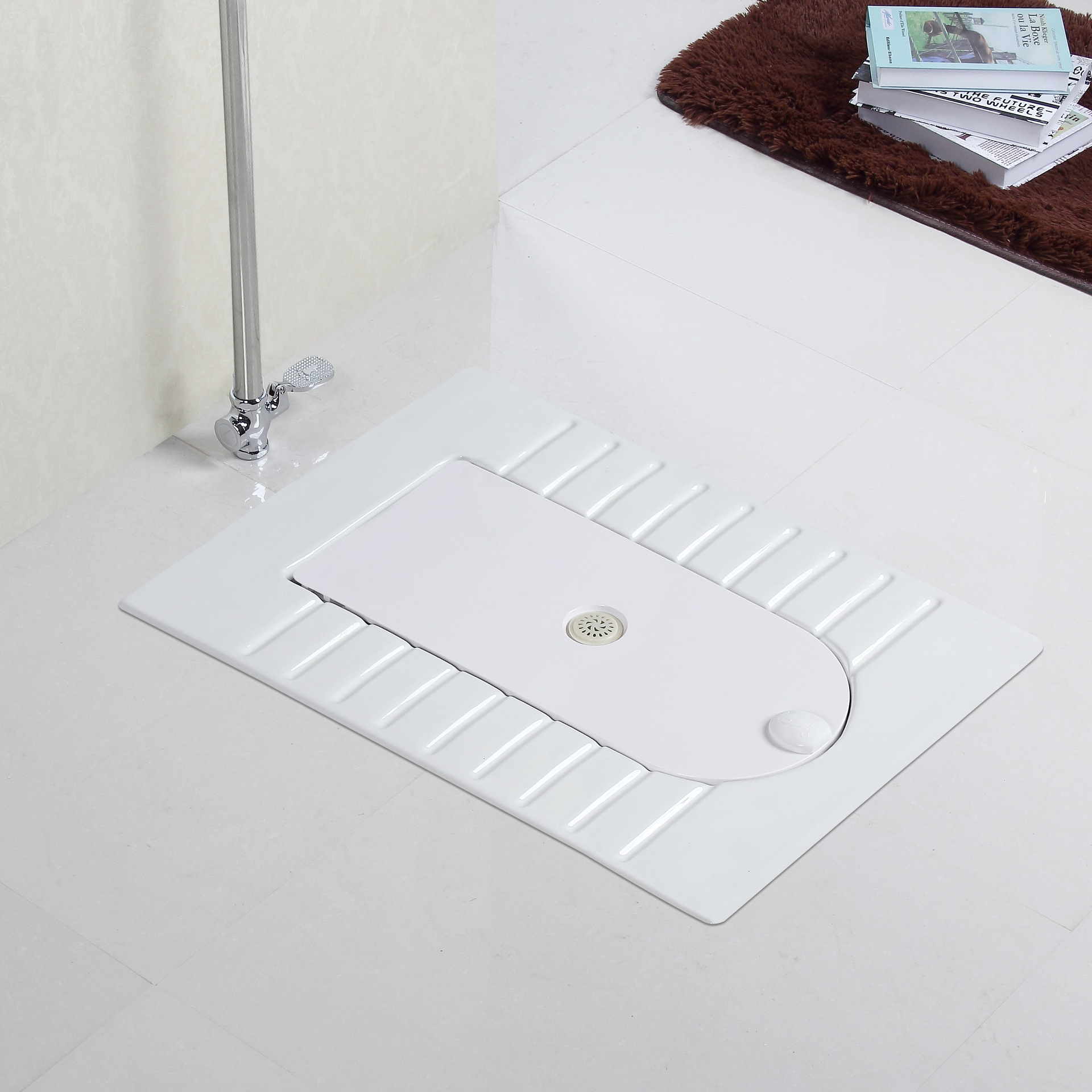 hot 陶瓷带盖板蹲便器 家用带s弯管优质蹲坑 工程批量蹲厕