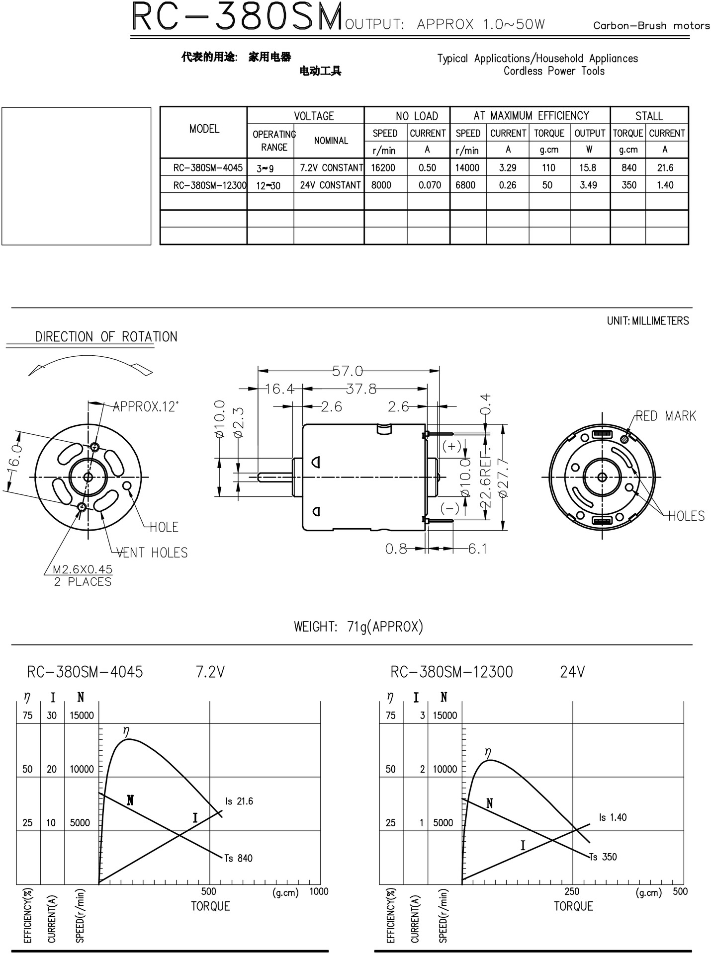 rs380玩具电动车直流电机家用电吹风微型电机小风扇振动小马达