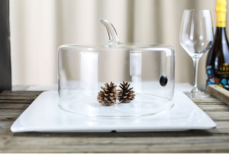 玻璃烟熏罩蛋糕面包罩食品点心意境菜罩酒店饭店用品分子料理餐具