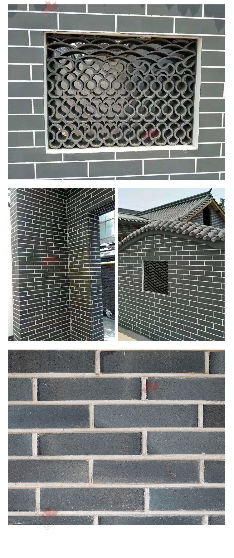 古建面砖 仿古瓷砖 仿古面砖青砖条 古建外墙青砖条 现货批发