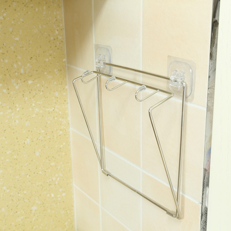 不锈钢折叠脸盆架家用卫生间免打孔免钉吸壁式浴室脸盆收纳架子