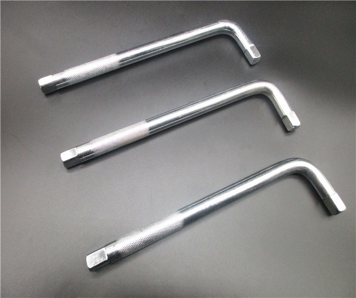 加长印花弯杆套筒扳手 镀铬l型扳手 多规格1/2接杆手动扳