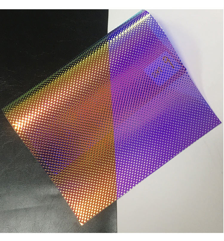 幻彩膜3d小圆点pvc薄膜 炫彩pvc压纹膜手袋箱包鞋材pvc膜厂家直销