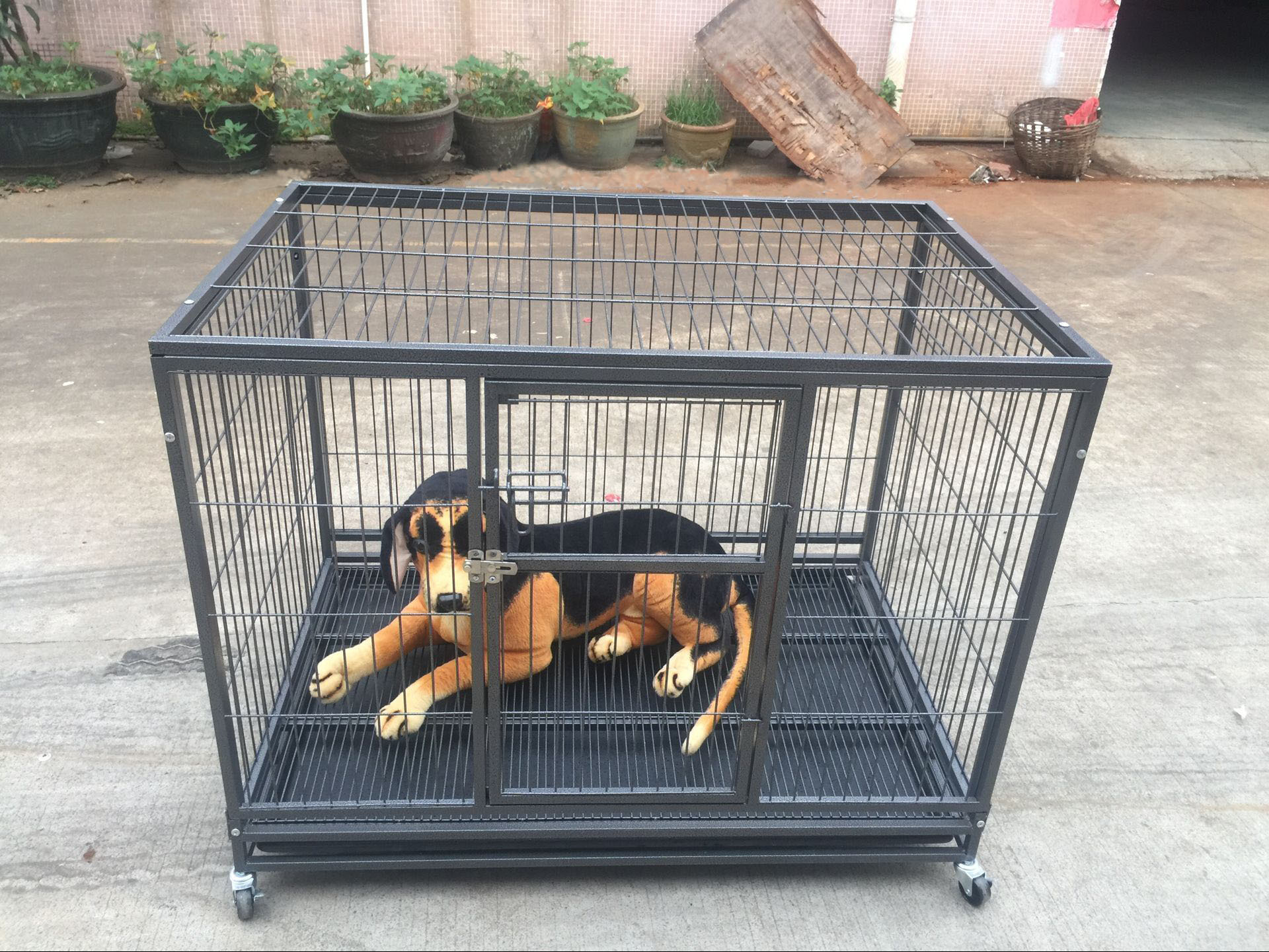 方管狗笼 喷粉方管狗笼 大中型犬方管圆管狗笼 大狗笼宠物笼