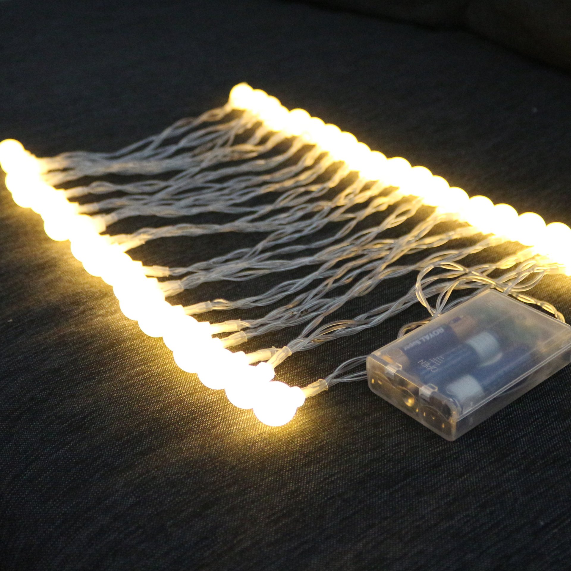 亮度柔和寿命长节日婚庆装饰led灯串电池盒圆球led彩灯一件代发