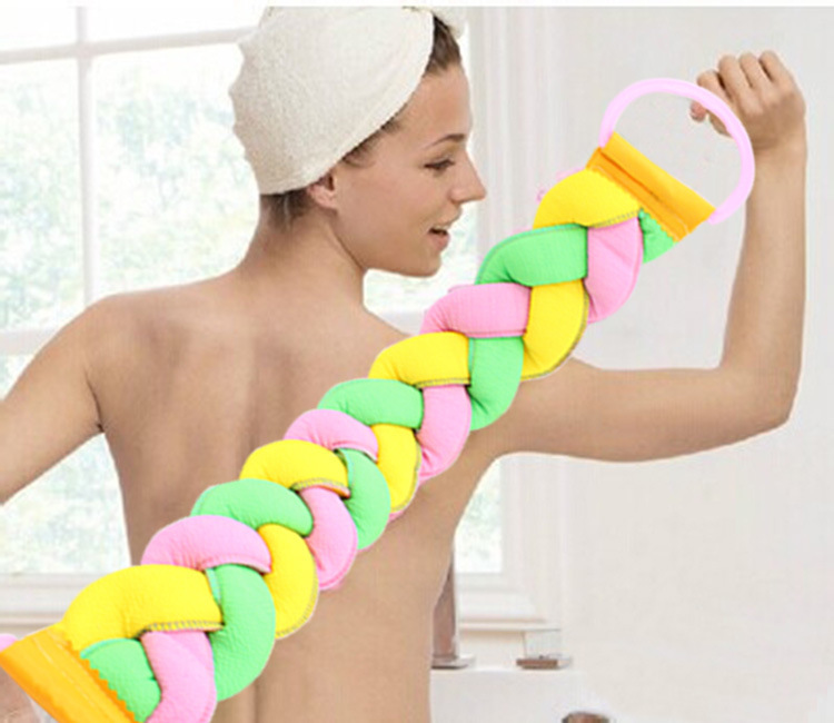 High-Grade Three-Strand Twist Shape Pull Back Bath Towel Miracle Baby Sponge Own Bath Rub Back