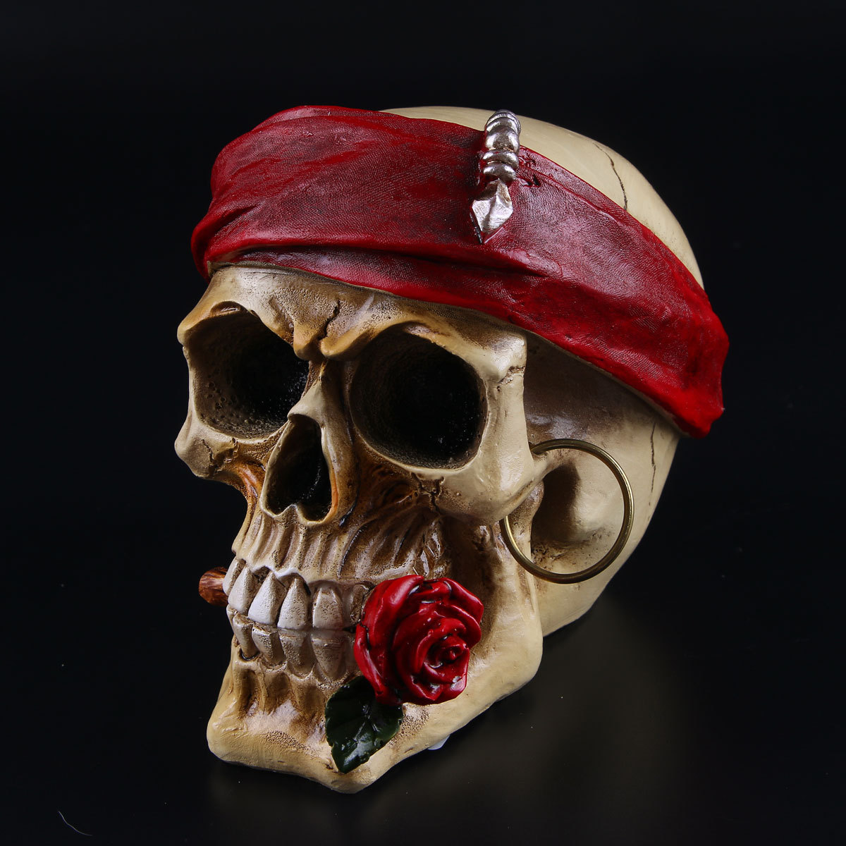 树脂骷髅头万圣节道具装饰家居摆件整蛊玩具头骨工艺品创意礼物