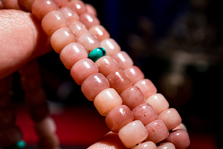 天然满血驼骨108颗佛珠手串藏式密宗民族风手链尼泊尔时尚念珠