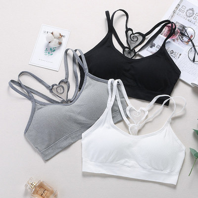 玉媚009 夏天无缝吊带运动抹胸内衣女无钢圈美背裹胸学生高中少女