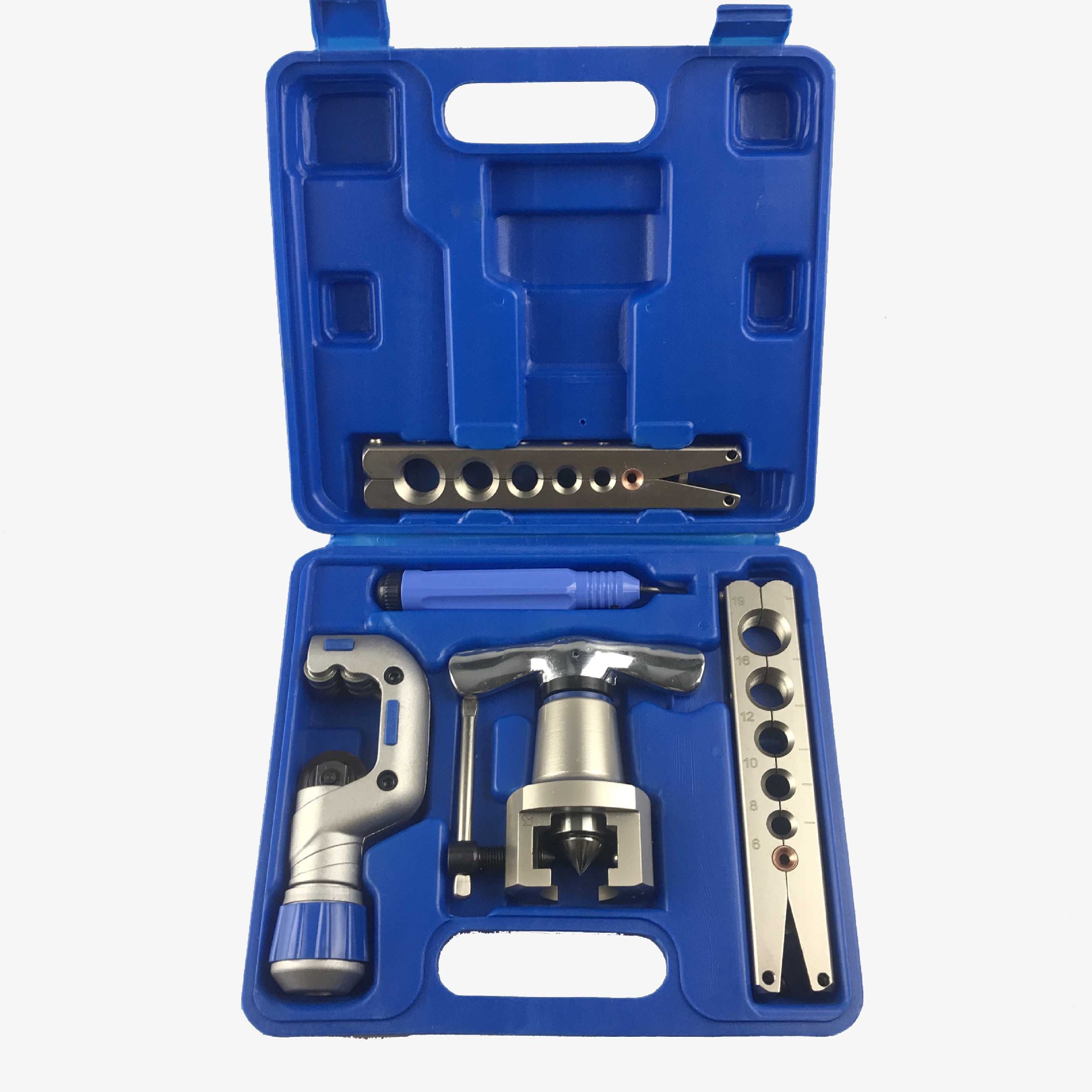 红宝石 空调制冷维修新型偏心锥形扩口工具 挤压式铜管扩管器套装