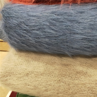 意大利进口羊毛面料大衣长毛马海毛阿尔巴毛布料现货供应