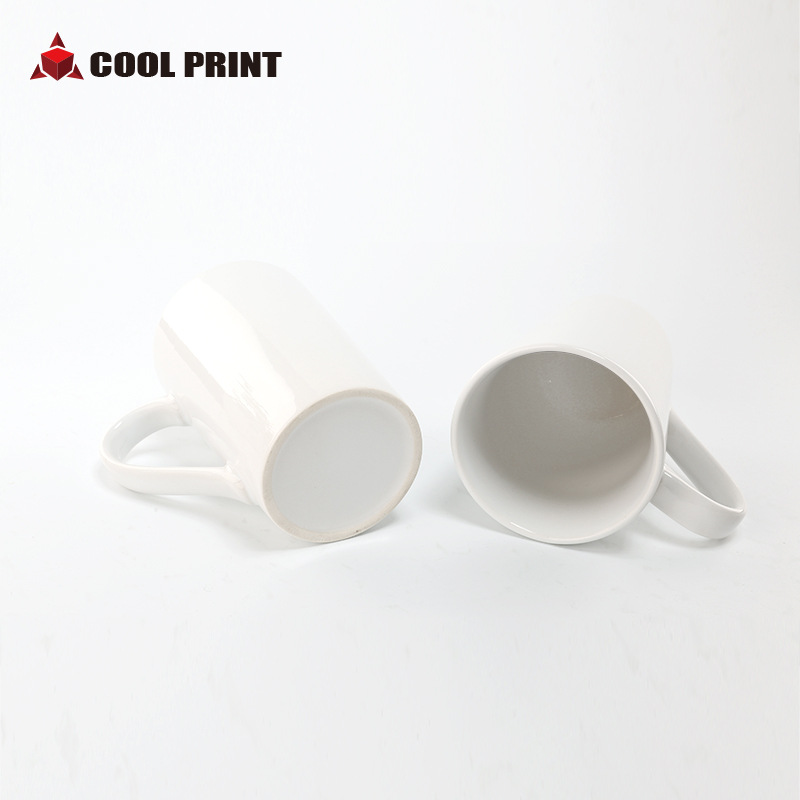 Thermal Transfer Conical Mug Ceramic Coffee Cup Blank DIY Creative Advertising Activity Gift White Porcelain Cup Wholesale