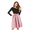 6602# Amazon Four seasons new pattern Solid skirt bow Bouffancy Pompous skirt Europe and America Paige Middle-skirt a word