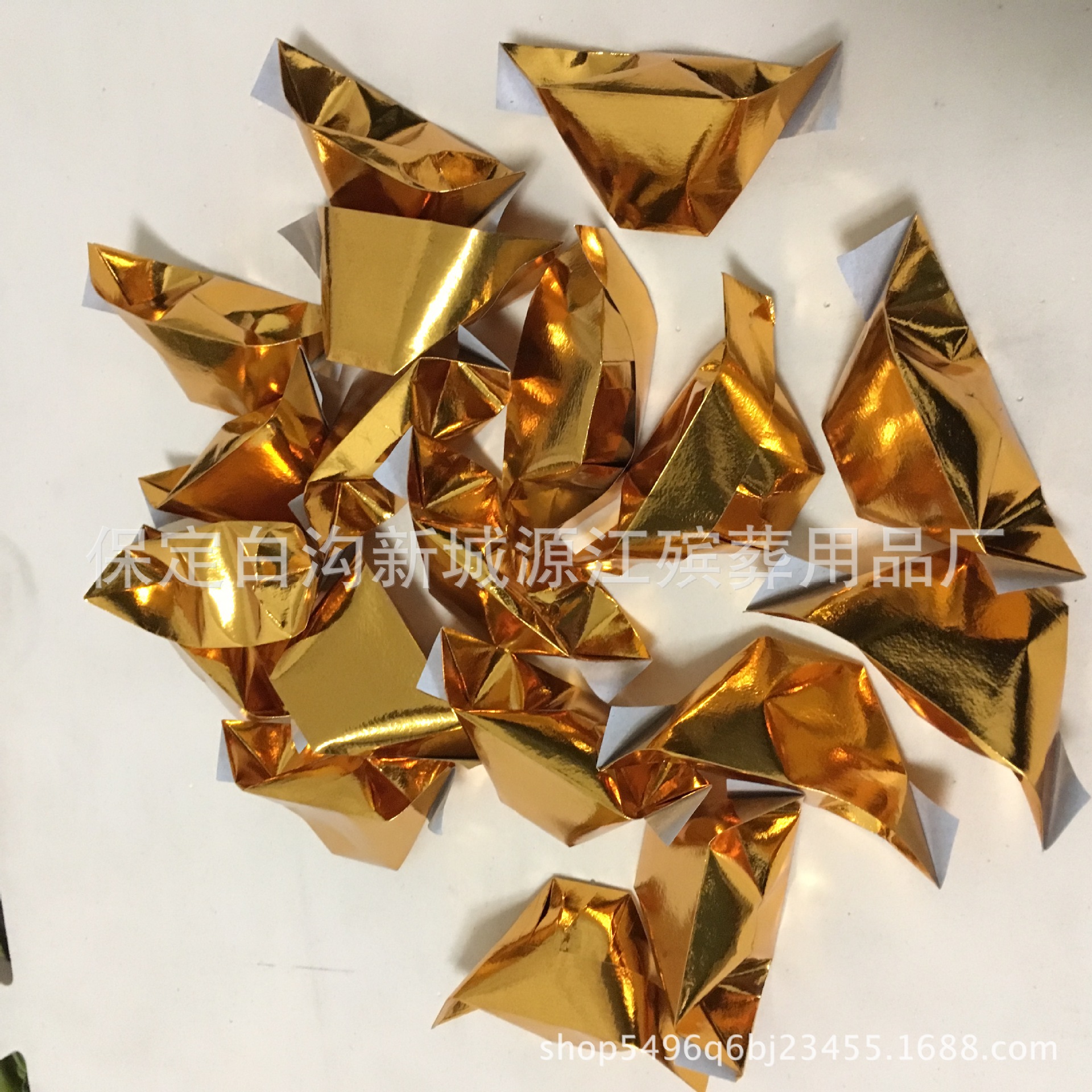 厂家直供机叠元宝金元宝纸叠殡葬殡仪纸元宝金条烧纸打眼纸冥币钱